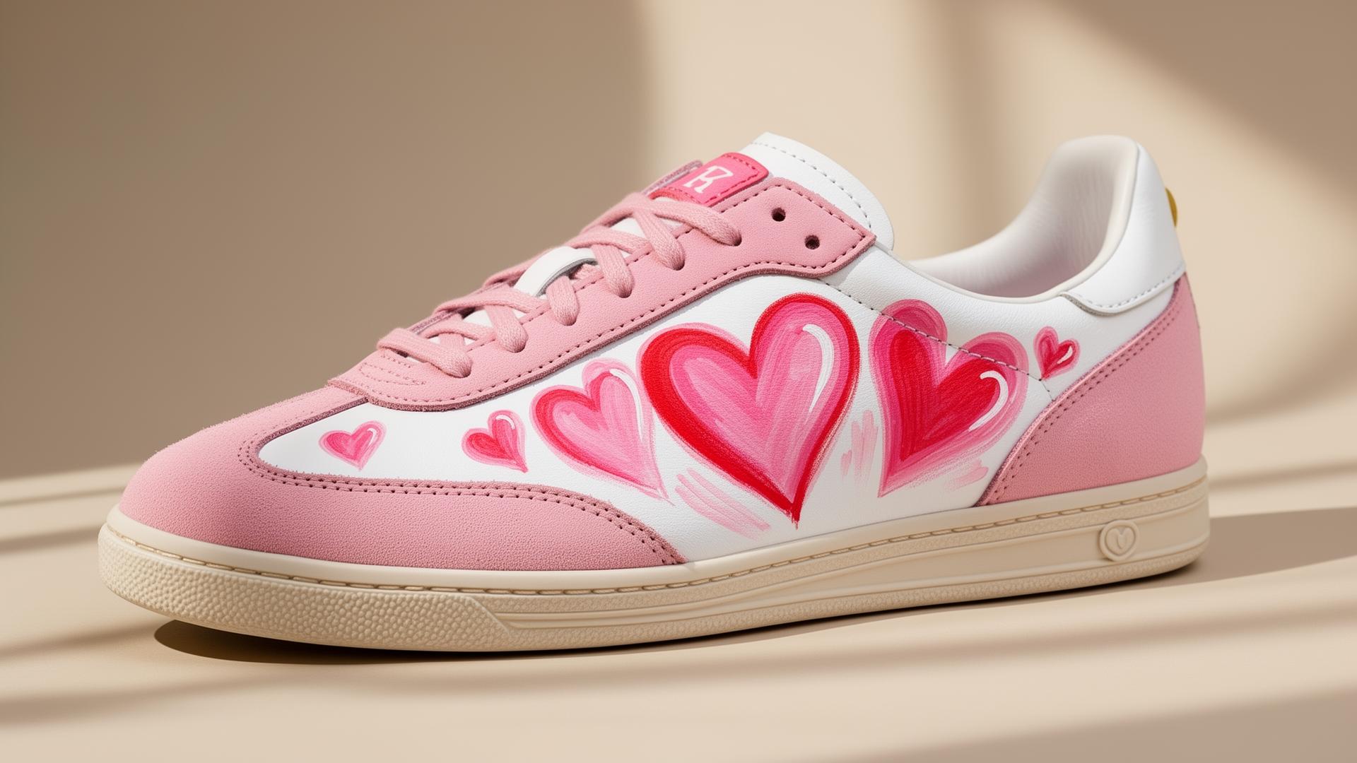 Custom sneakers hand-painted detail